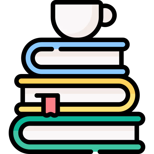 image of books and cup